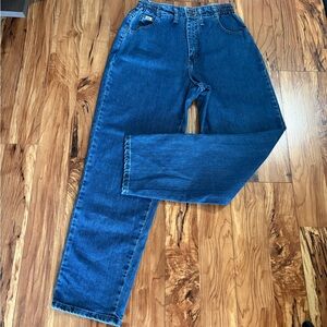 LEE Classic Blue Denim Jeans Side Elastic Waist 28” Women Summer Spring Casual